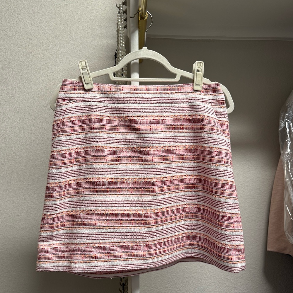 Loft 6p size red, white and orange skirt